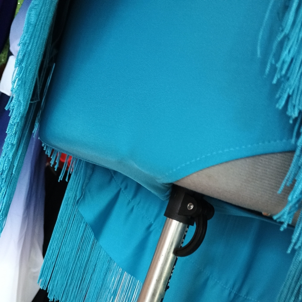 Blue Fringe Dance Dress - Picture 3 of 4